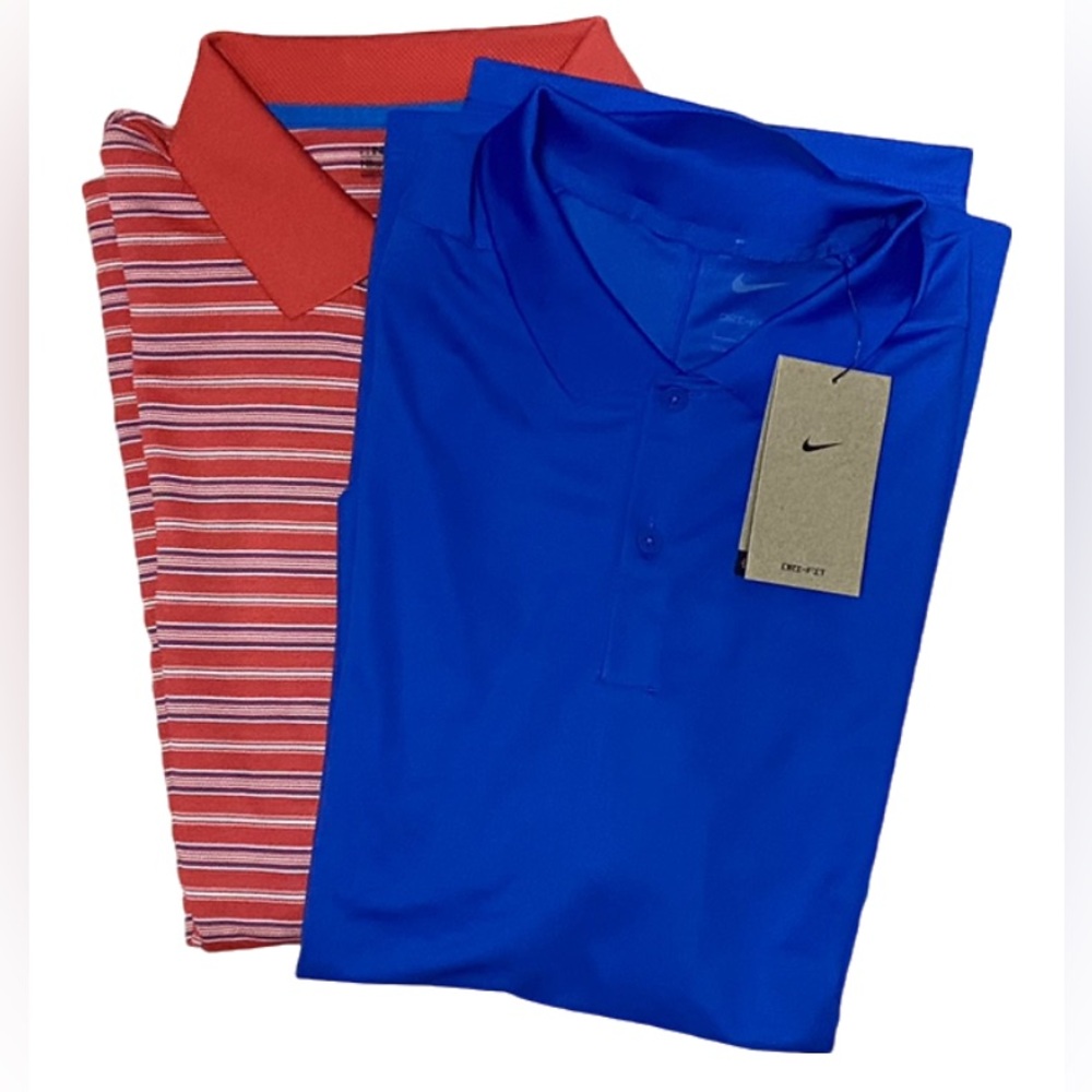 Set of 2 NIKE DRI FIT Golf Shirts